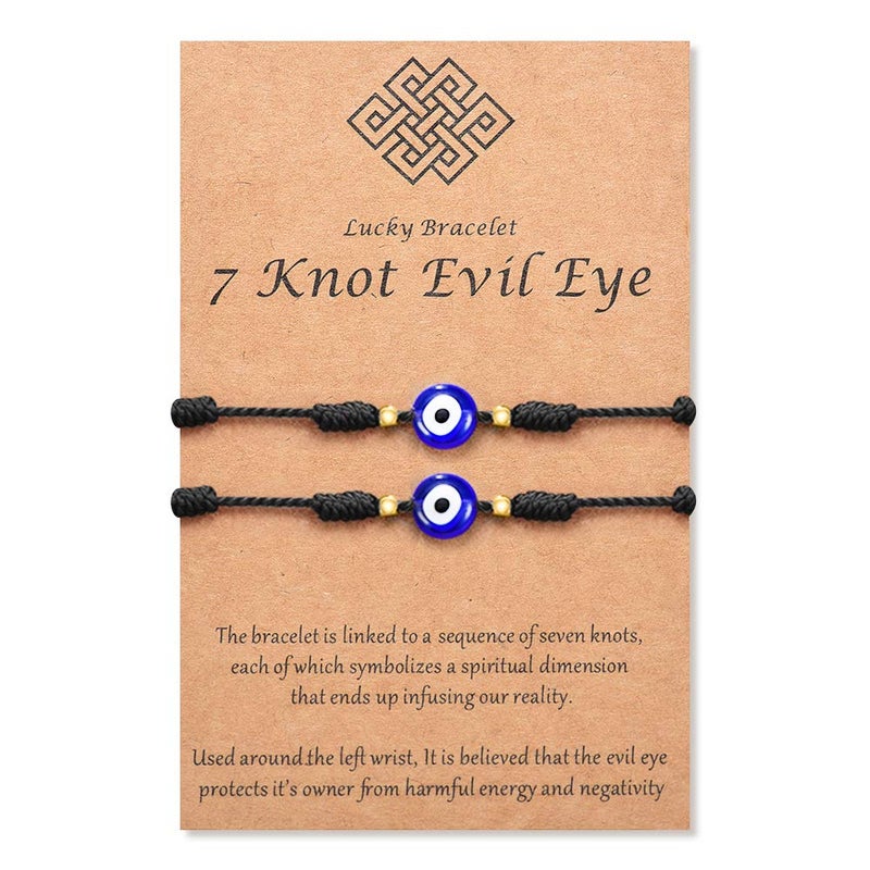 Tarsus Evil Eyes Bracelet Adjustable Ojo Turco Kabbalah Amulet Nazar Bracelets for Family Women Men Teen - Image 1